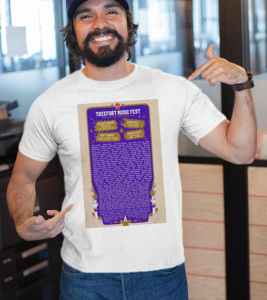 Treefort Music Fest March 26-30 2025 Downtown Boise Idaho Featuring Shakey Graves Remi Wolf Sofi Tukker Bright Eyes T-Shirt