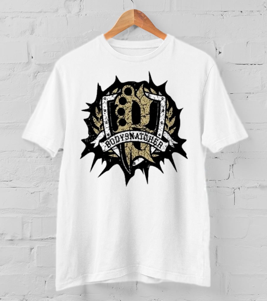 Bodysnatcher Brass Knuckles Emblem Mosh Club Badge T-Shirt