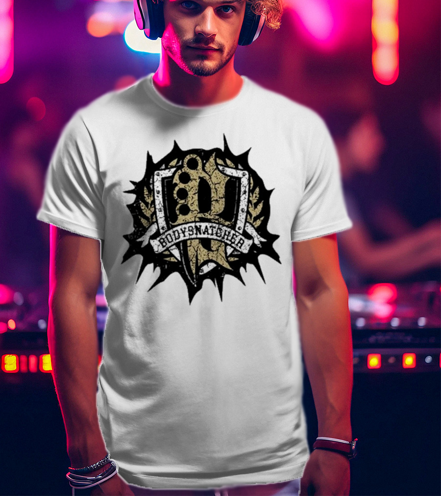 Bodysnatcher Brass Knuckles Emblem Mosh Club Badge T-Shirt