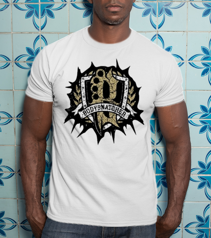 Bodysnatcher Brass Knuckles Emblem Mosh Club Badge T-Shirt