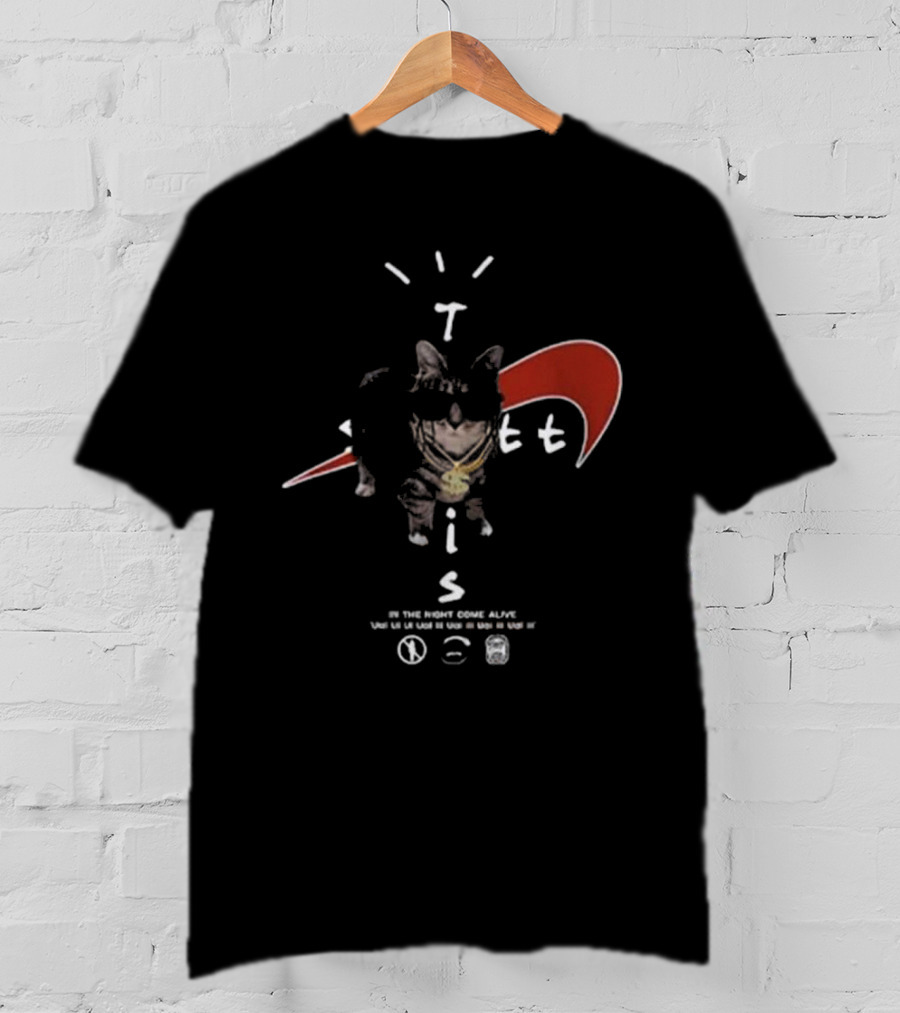Travis Scatt Oiiaa Oiiaa Cat 2025 In The Night Come Alive T-Shirt