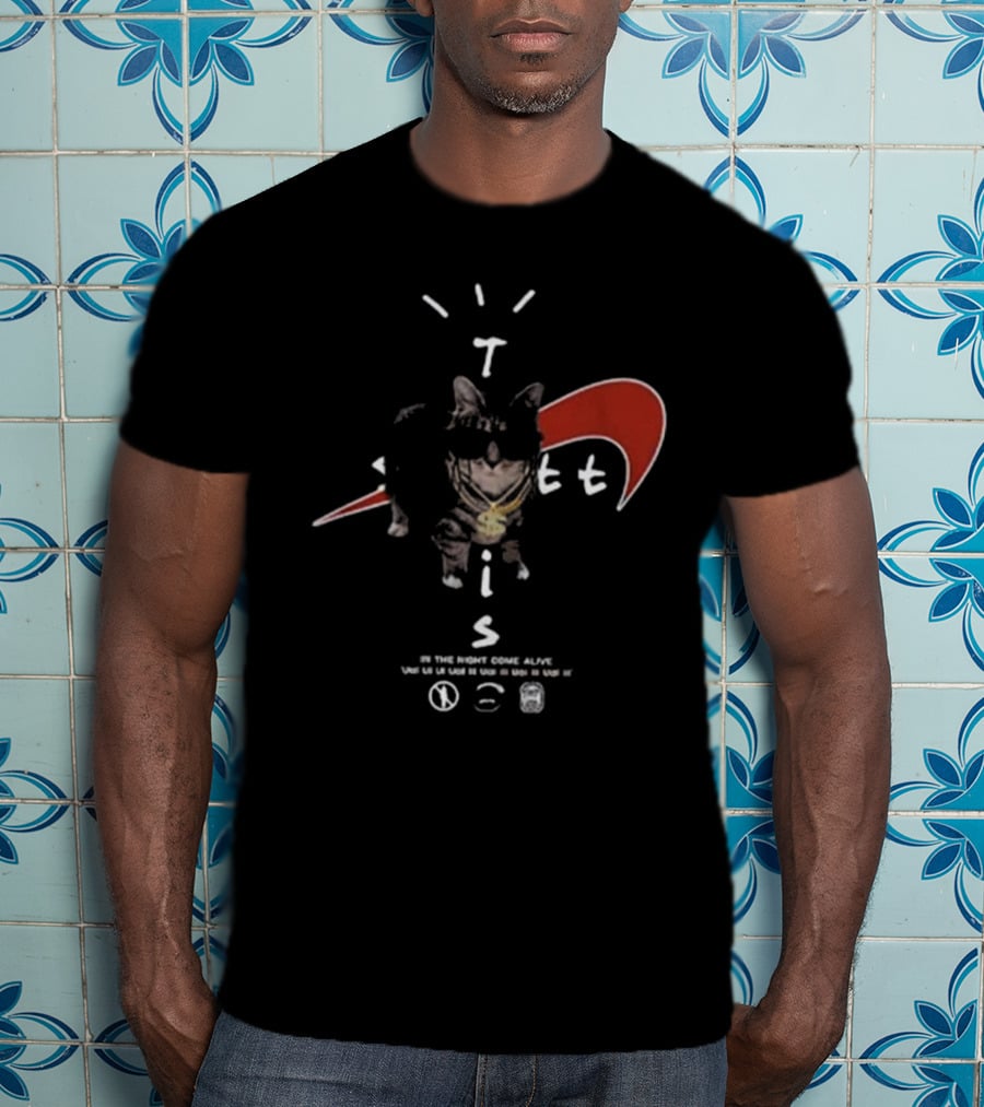 Travis Scatt Oiiaa Oiiaa Cat 2025 In The Night Come Alive T-Shirt