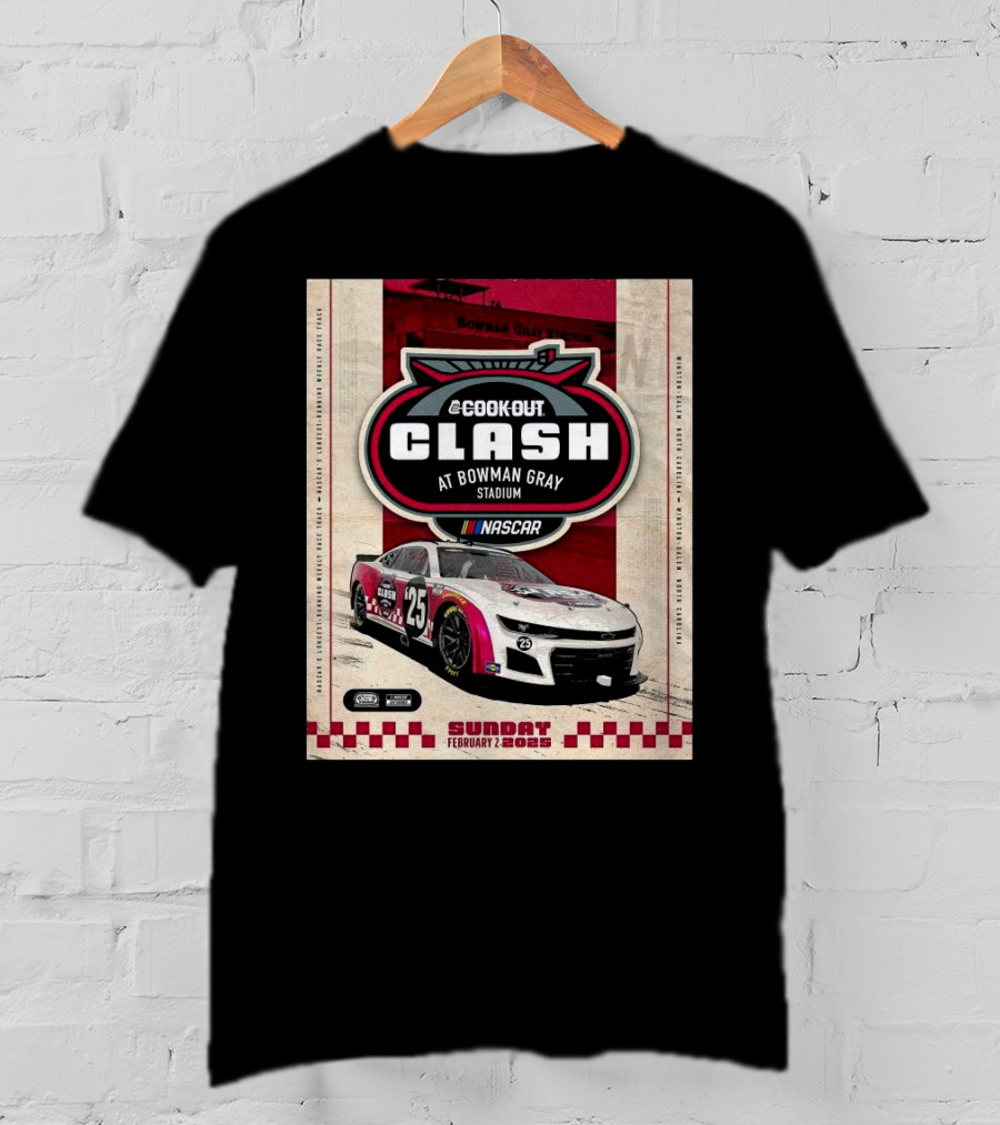 Cook Out Clash NASCAR February 2 2025 Bowman Gray Stadium Winston-Salem North Carolina T-Shirt