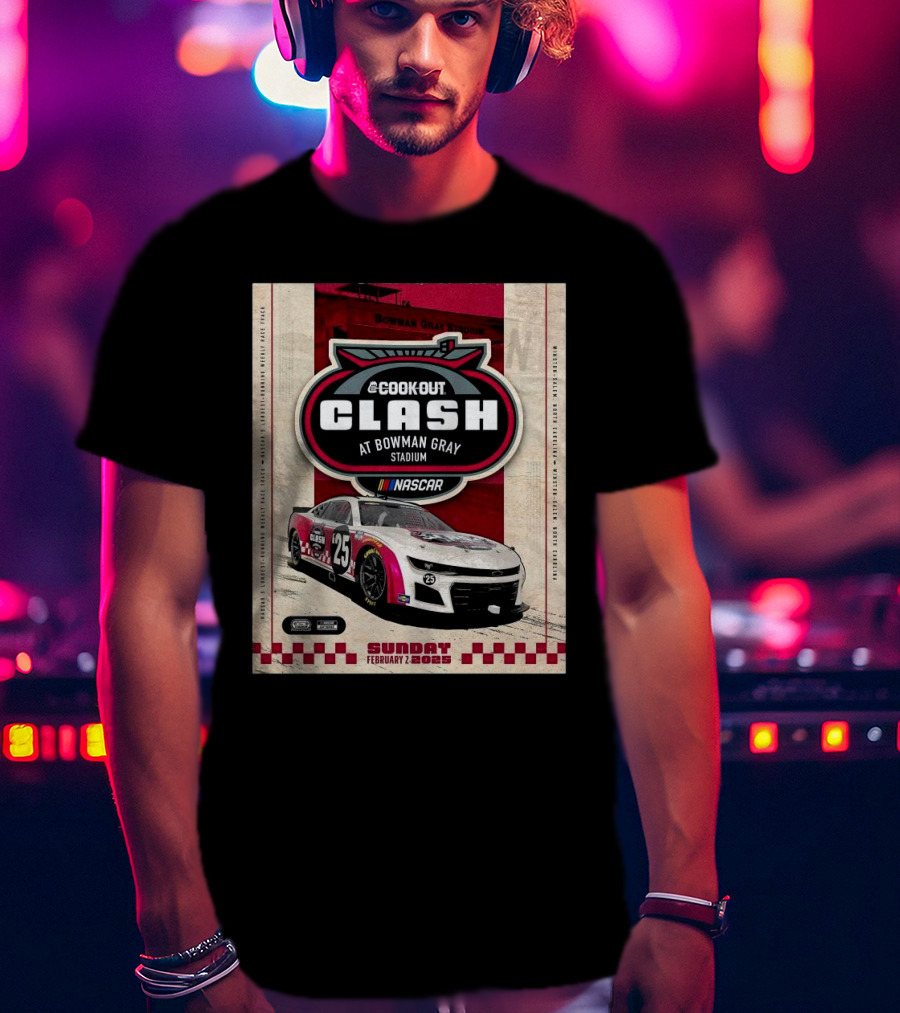 Cook Out Clash NASCAR February 2 2025 Bowman Gray Stadium Winston-Salem North Carolina T-Shirt
