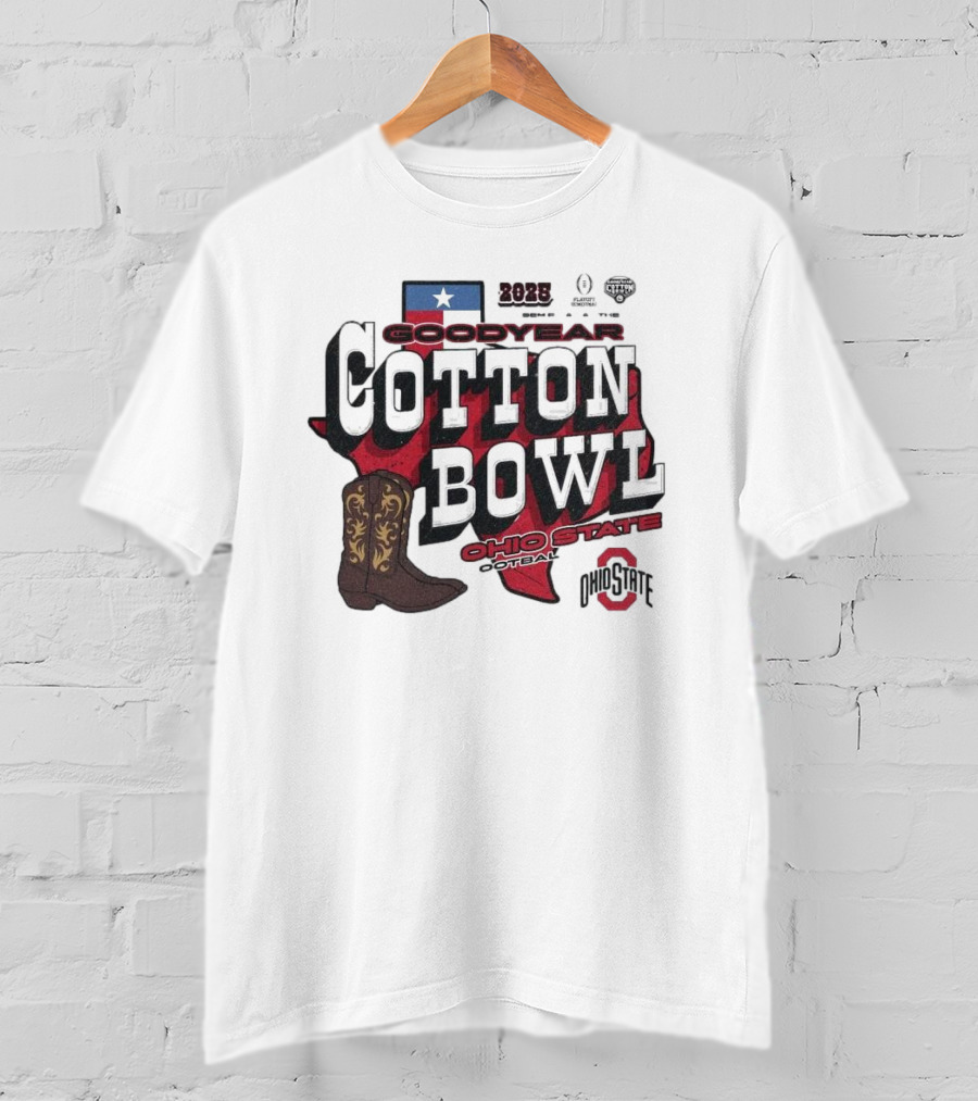 Ohio State 2025 Goodyear Cotton Bowl Classic Football Playoff Bound T-Shirt