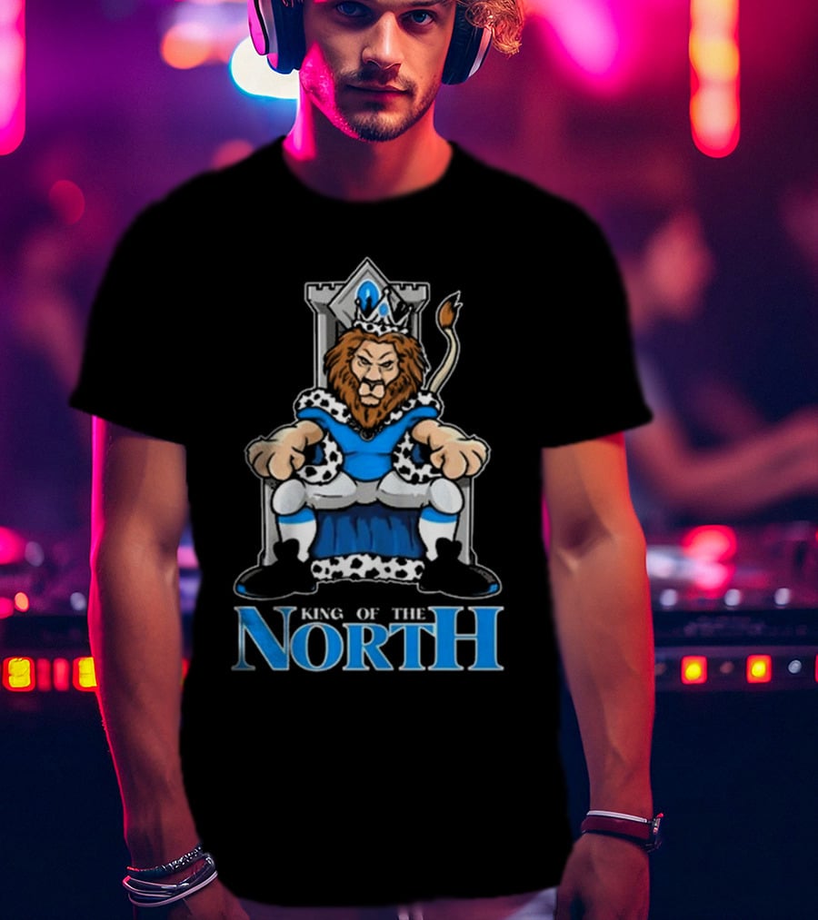 Detroit Lions King Of The North 2025 Lions Throne T-Shirt