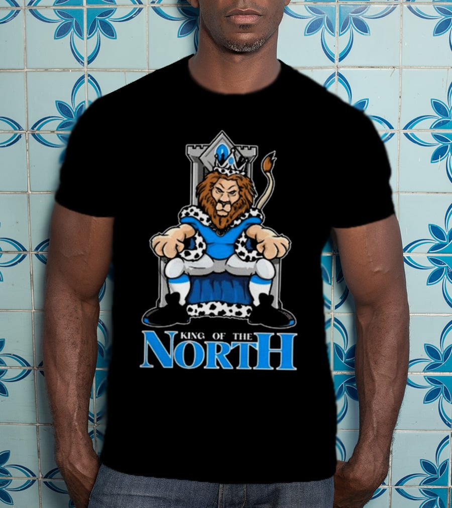 Detroit Lions King Of The North 2025 Lions Throne T-Shirt
