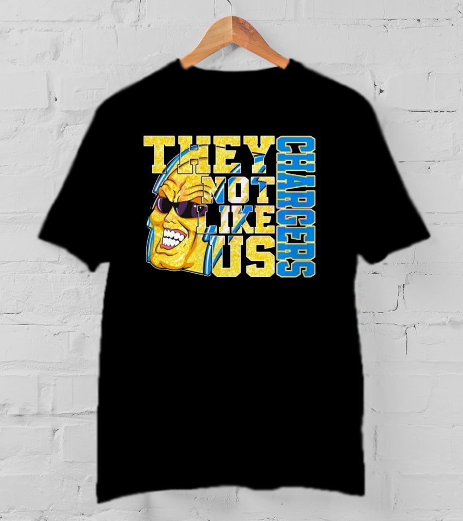 Los Angeles Chargers Glitter They Not Like Us 2025 T-Shirt
