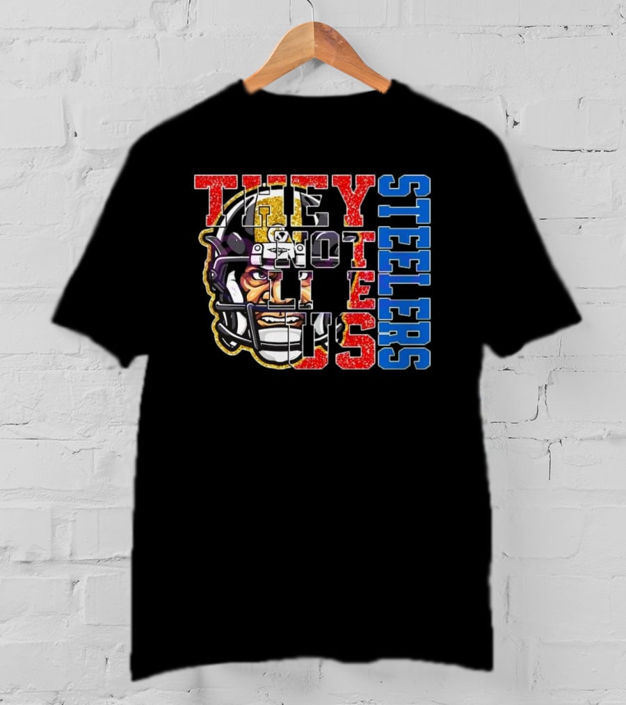 Glitter Pittsburgh Steelers They Not Like Us 2025 Football Helmet T-Shirt