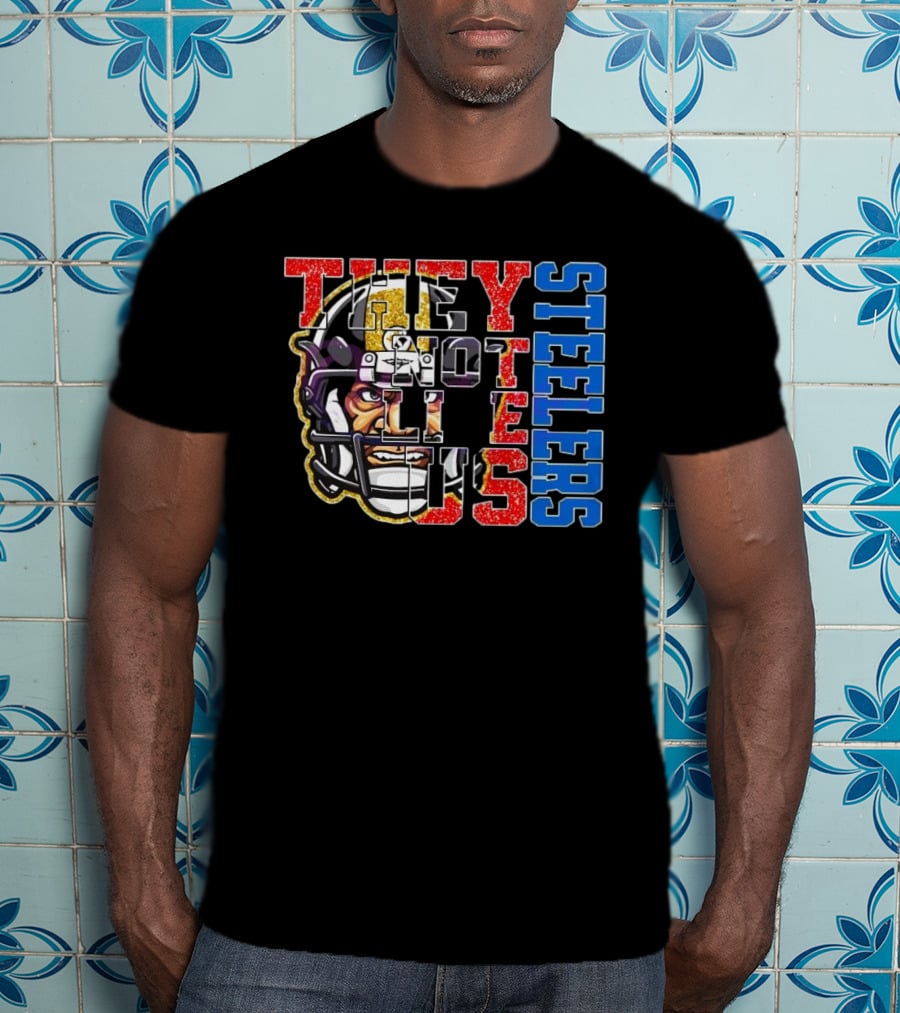 Glitter Pittsburgh Steelers They Not Like Us 2025 Football Helmet T-Shirt