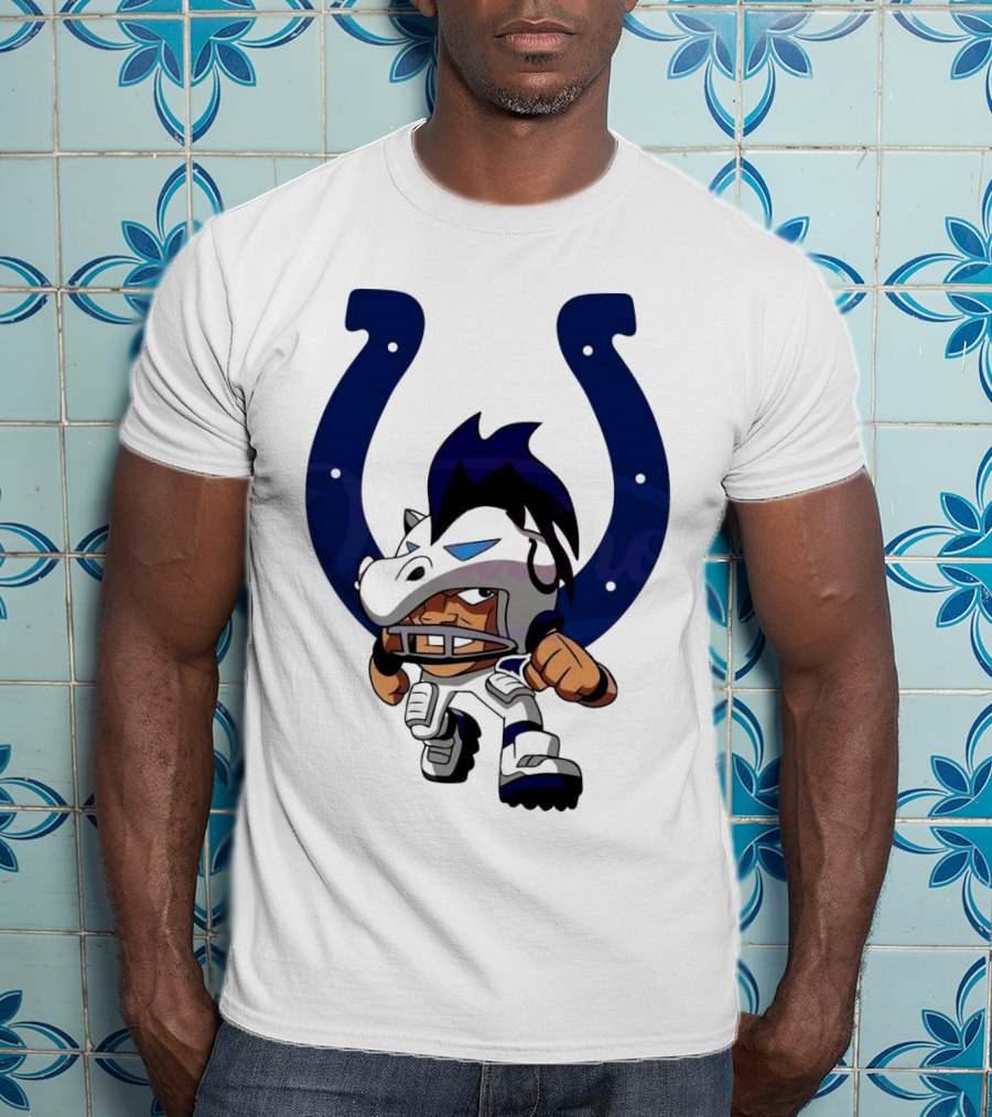 Indianapolis Colts Rush Zone NFL Character 2025 T-Shirt