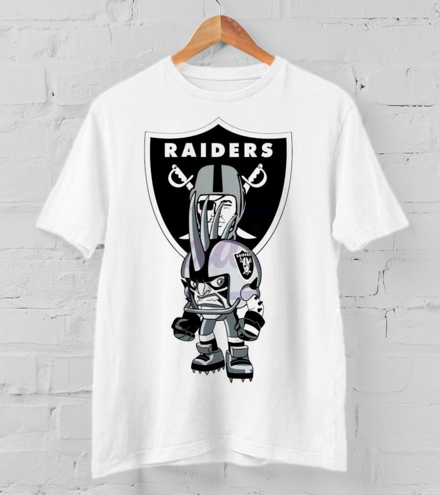 Raiders NFL Rush Zone Cartoon Character Las Vegas 2025 T-Shirt