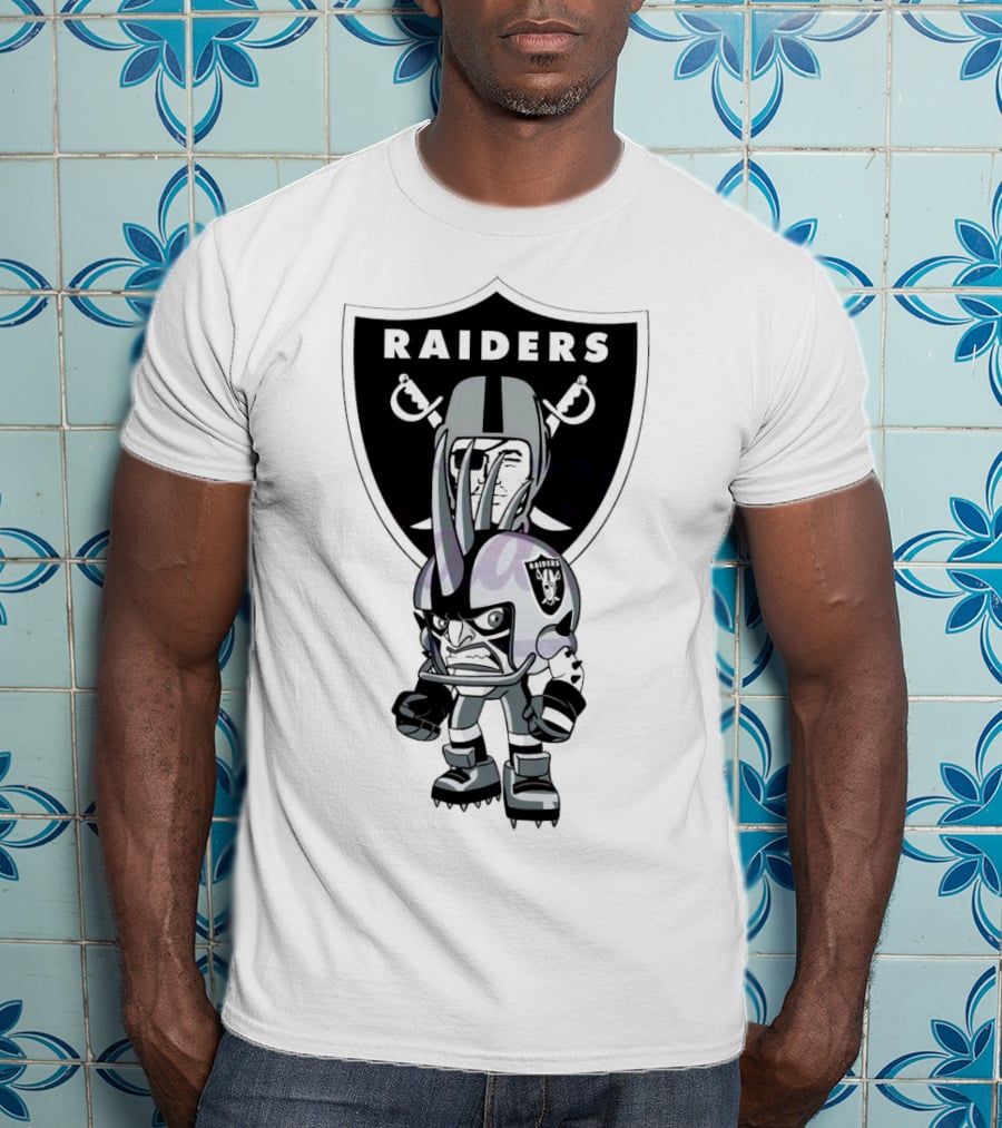 Raiders NFL Rush Zone Cartoon Character Las Vegas 2025 T-Shirt