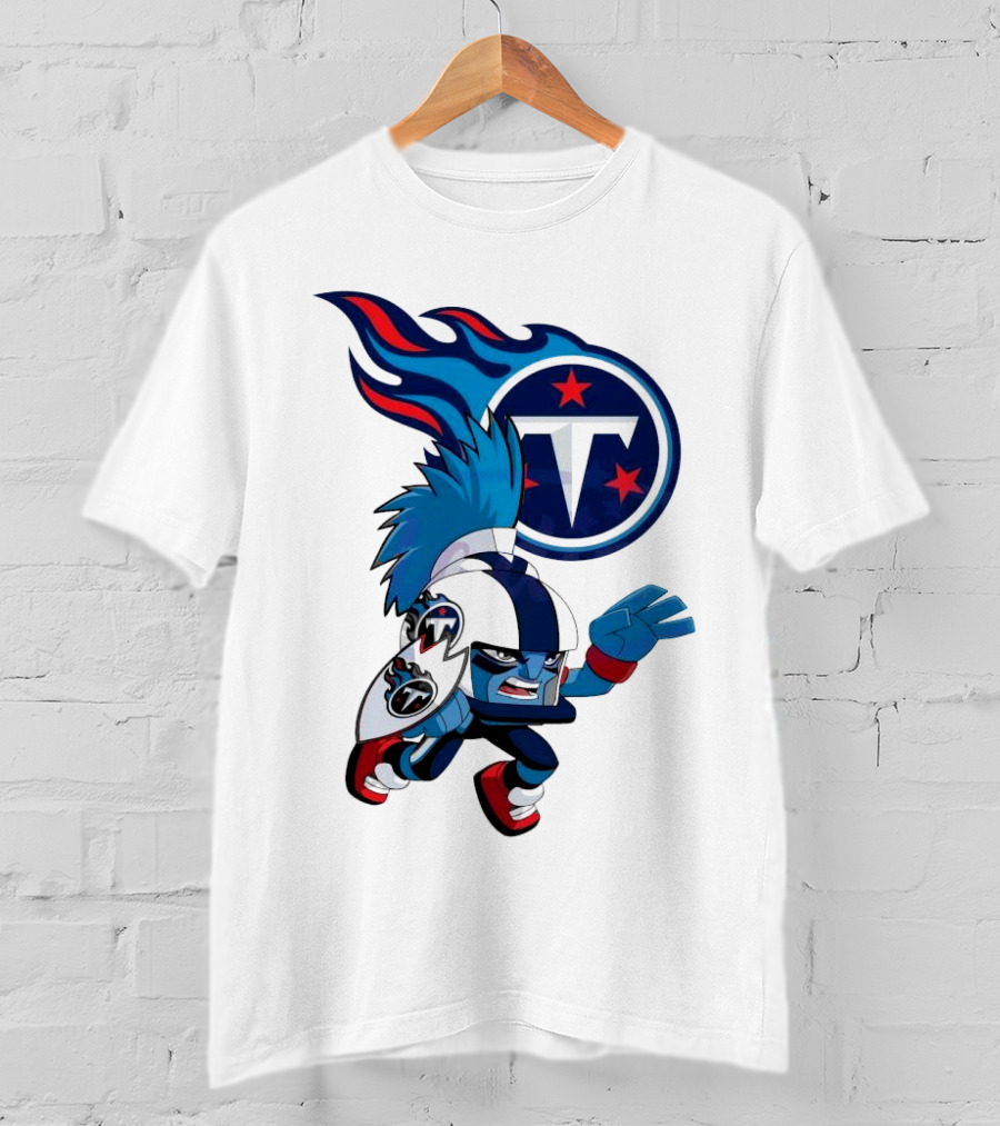 Tennessee Titans Rush Zone NFL Cartoon Character 2025 T-Shirt