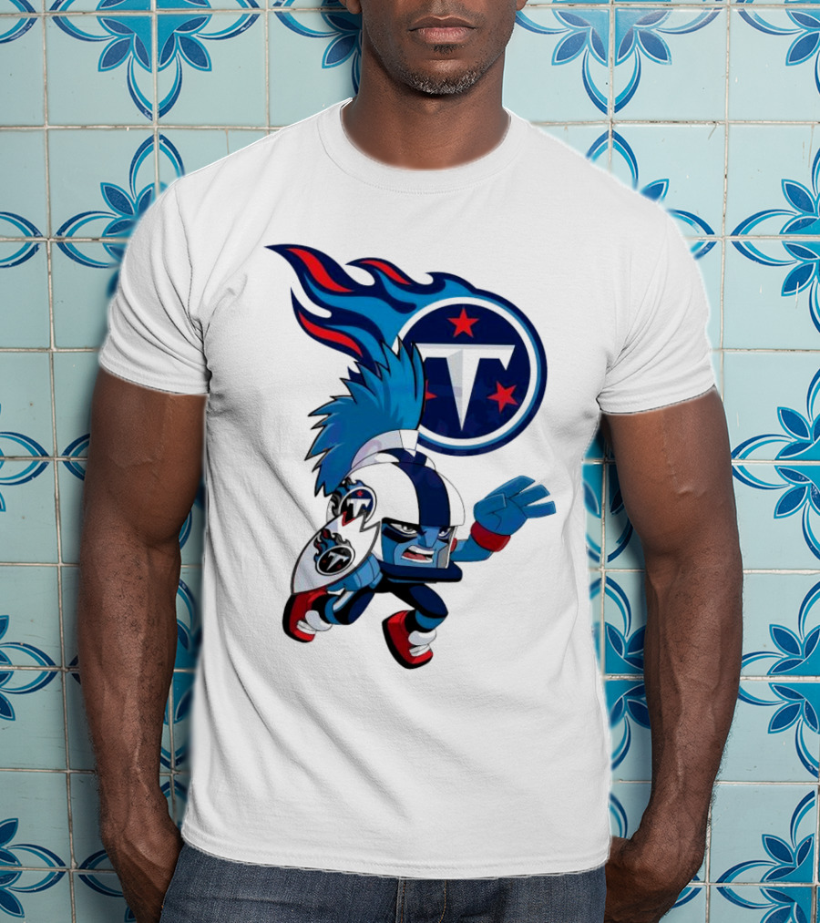 Tennessee Titans Rush Zone NFL Cartoon Character 2025 T-Shirt