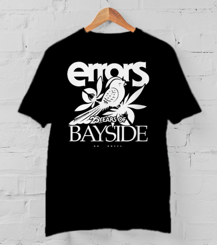Errors 25 Years Of Bayside Bird And Flowers T-Shirt