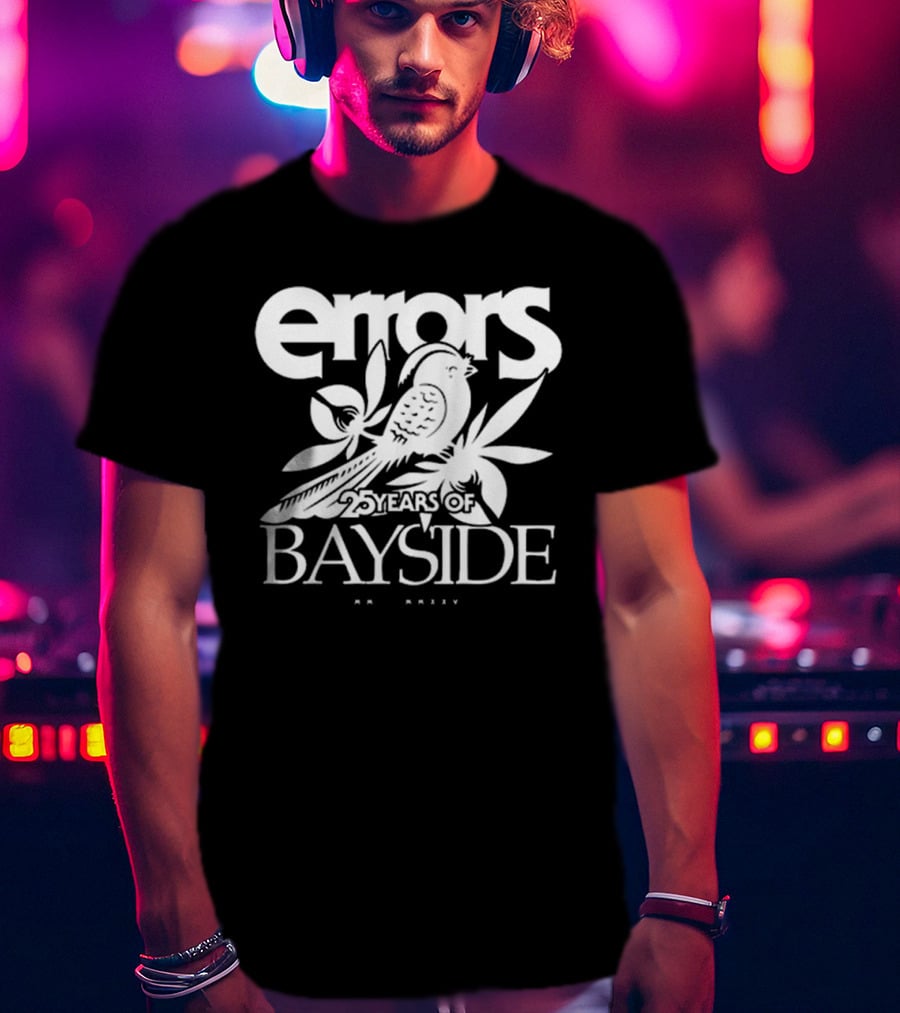 Errors 25 Years Of Bayside Bird And Flowers T-Shirt