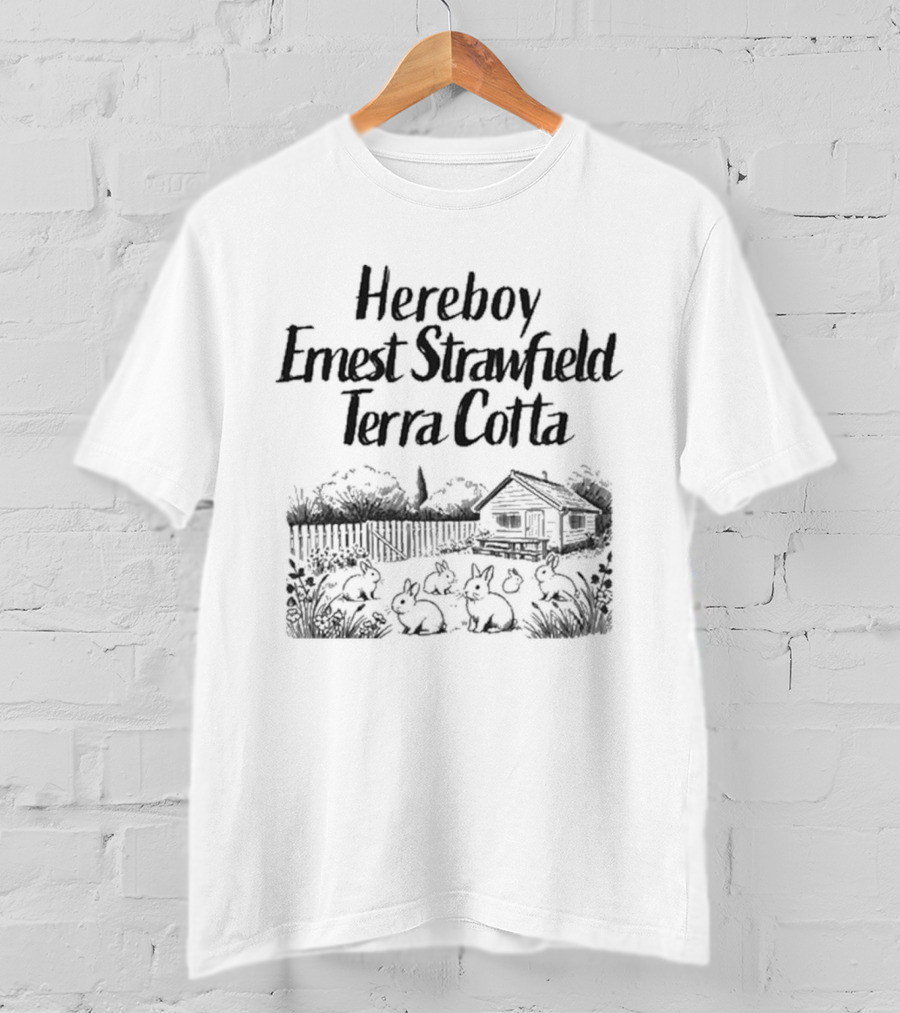 Here Boy Ernest Strawfield Terra Cotta Smokey Joe’s Philadelphia Jan 12 2025 Cottage Rabbits Sketch T-Shirt