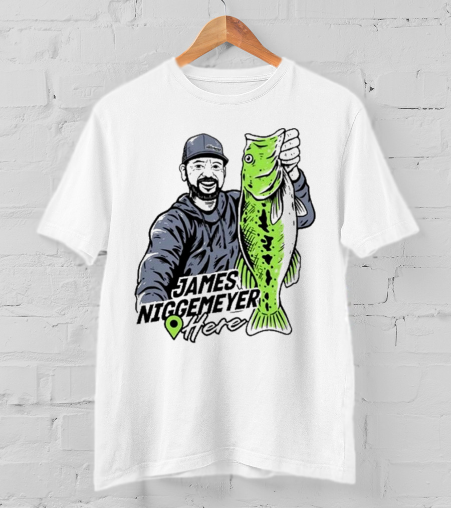 James Niggemeyer Here Holding Green Fish T-Shirt