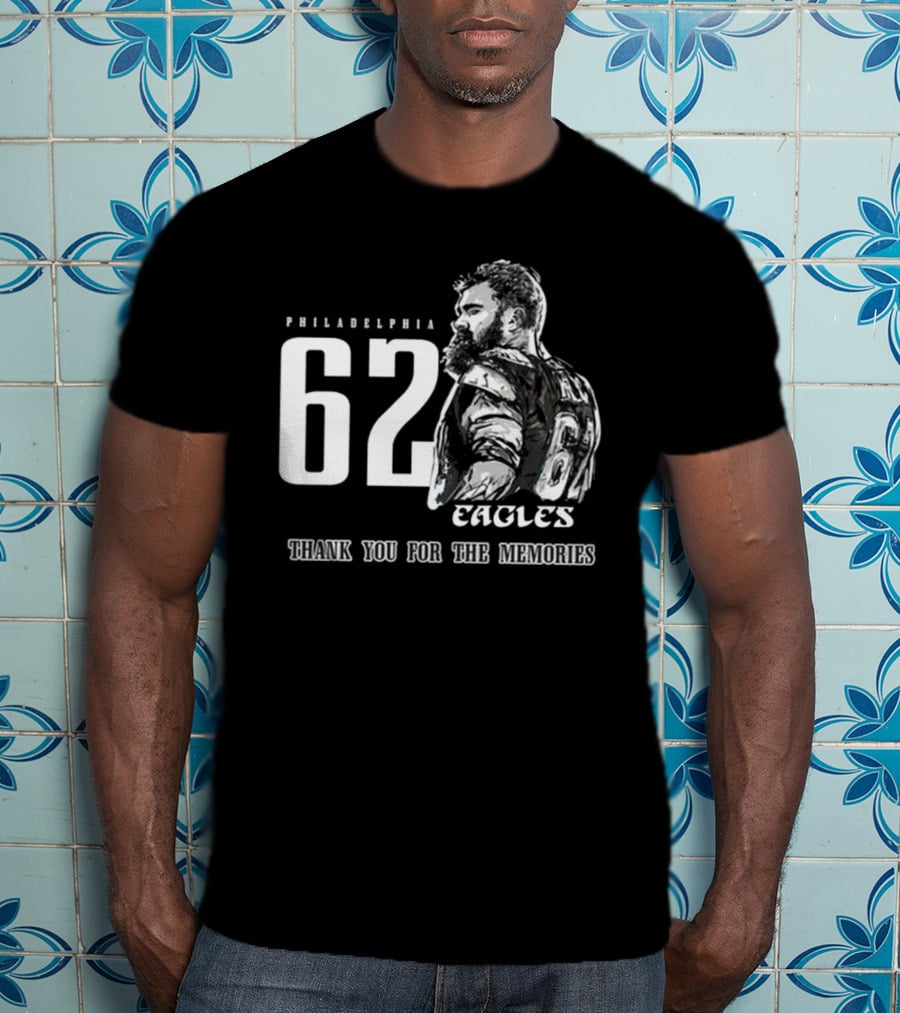Philadelphia Eagles 62 Jason Kelce Thank You For The Memories Signature 2025 T-Shirt