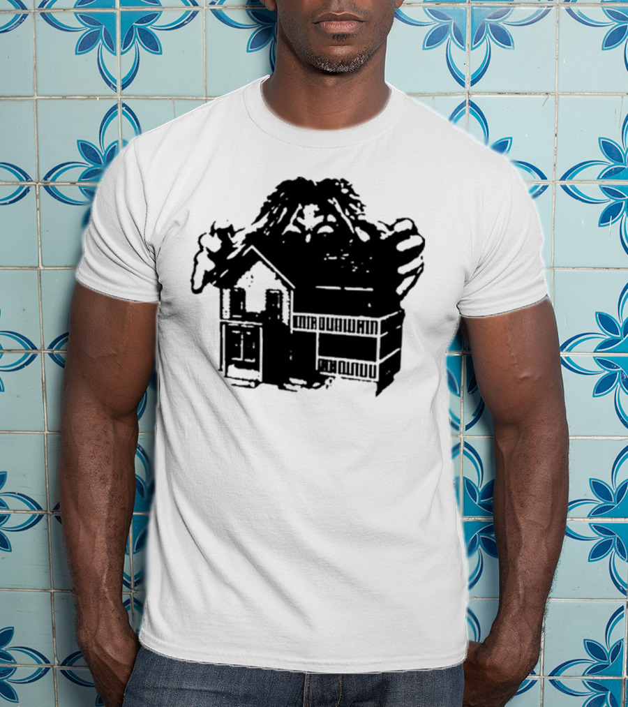 Round Neck Teenage Disaster 2025 Monster Over House T-Shirt