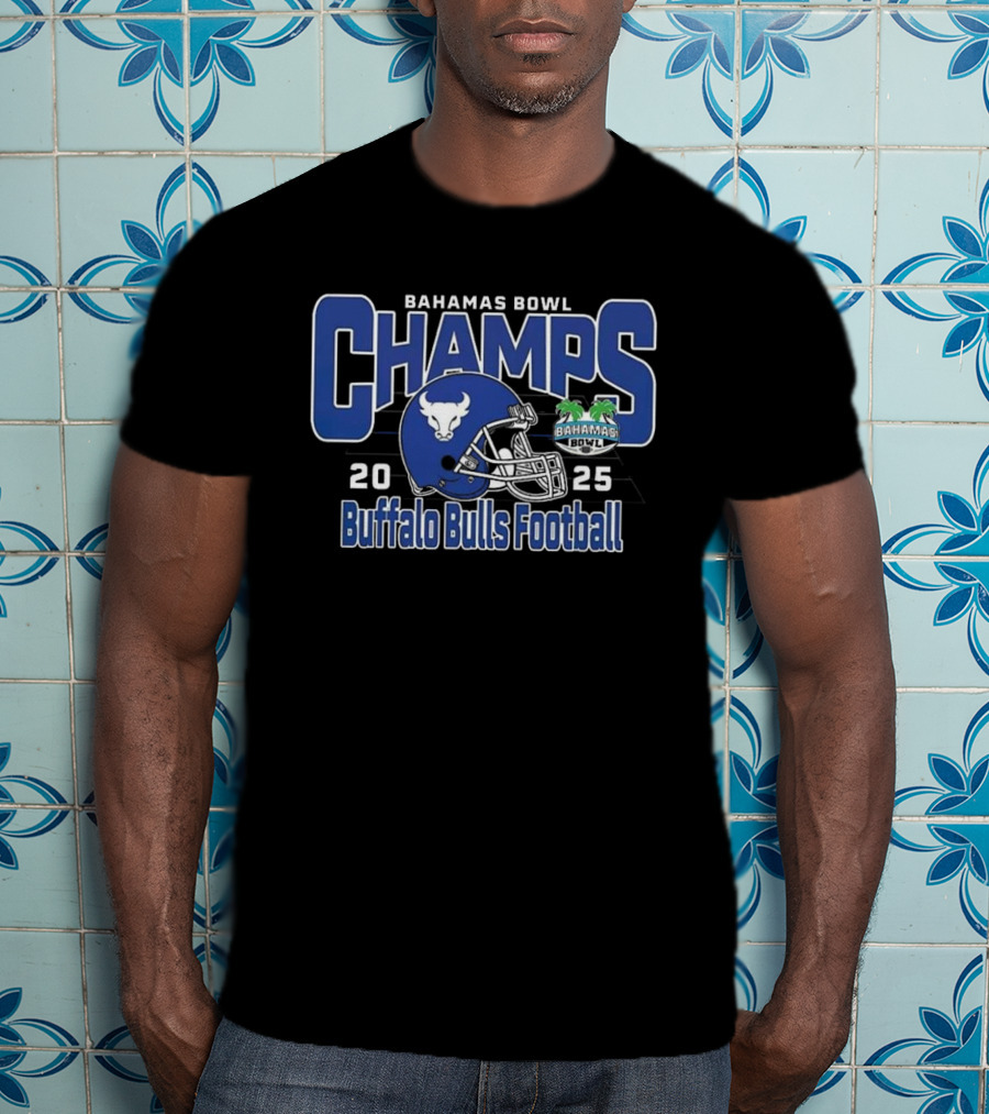 Bahamas Bowl 2025 Champs Buffalo Bulls Football Victory T-Shirt