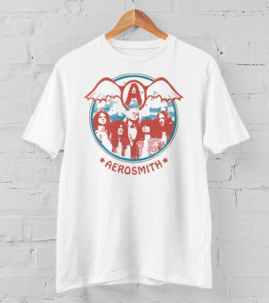 Aerosmith Band Logo With Wings And Band Members T-Shirt