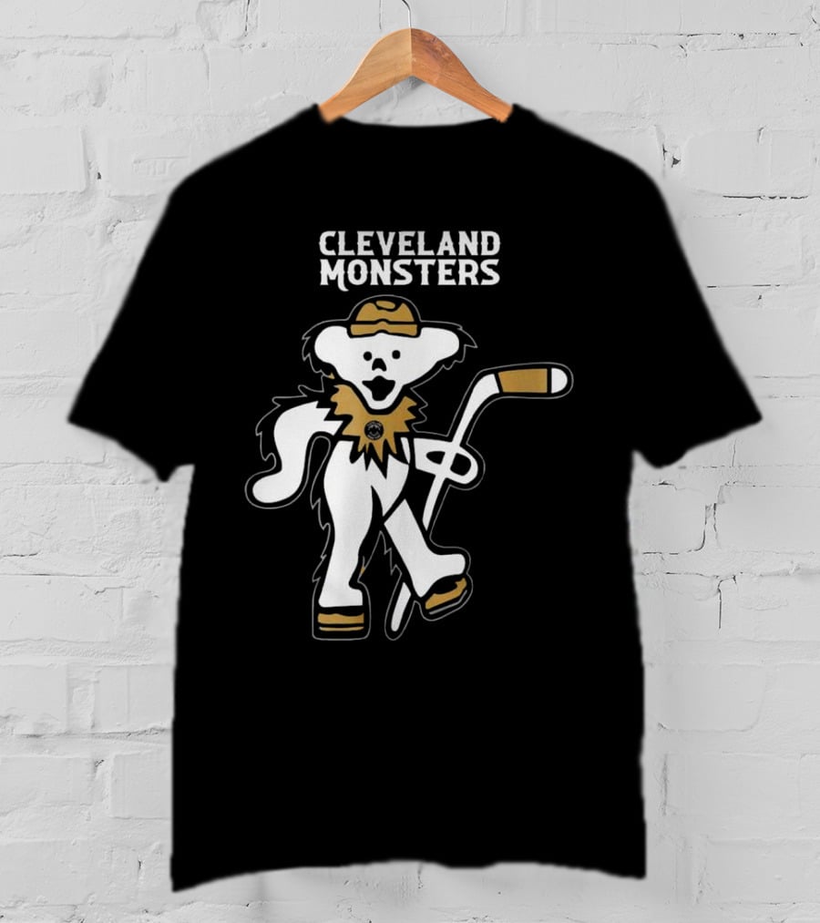 Cleveland Monsters 2025 Grateful Dead Bear Hockey Night T-Shirt