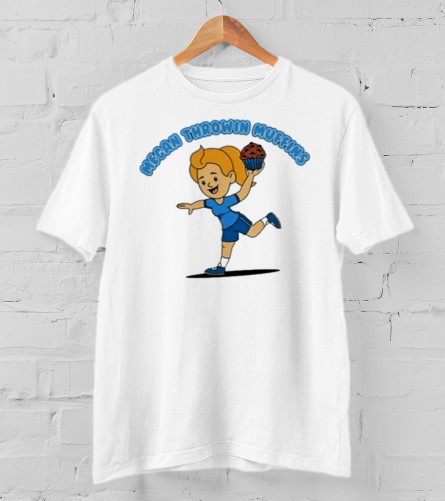Dave Portnoy Megan Throwin Muffins Blue Outfit Muffin Toss T-Shirt