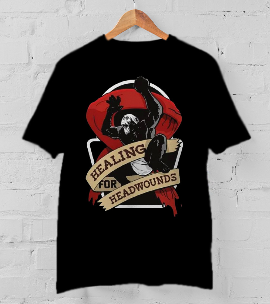 Healing For Headwounds Primate Emblem With Red Ribbon Banner T-Shirt