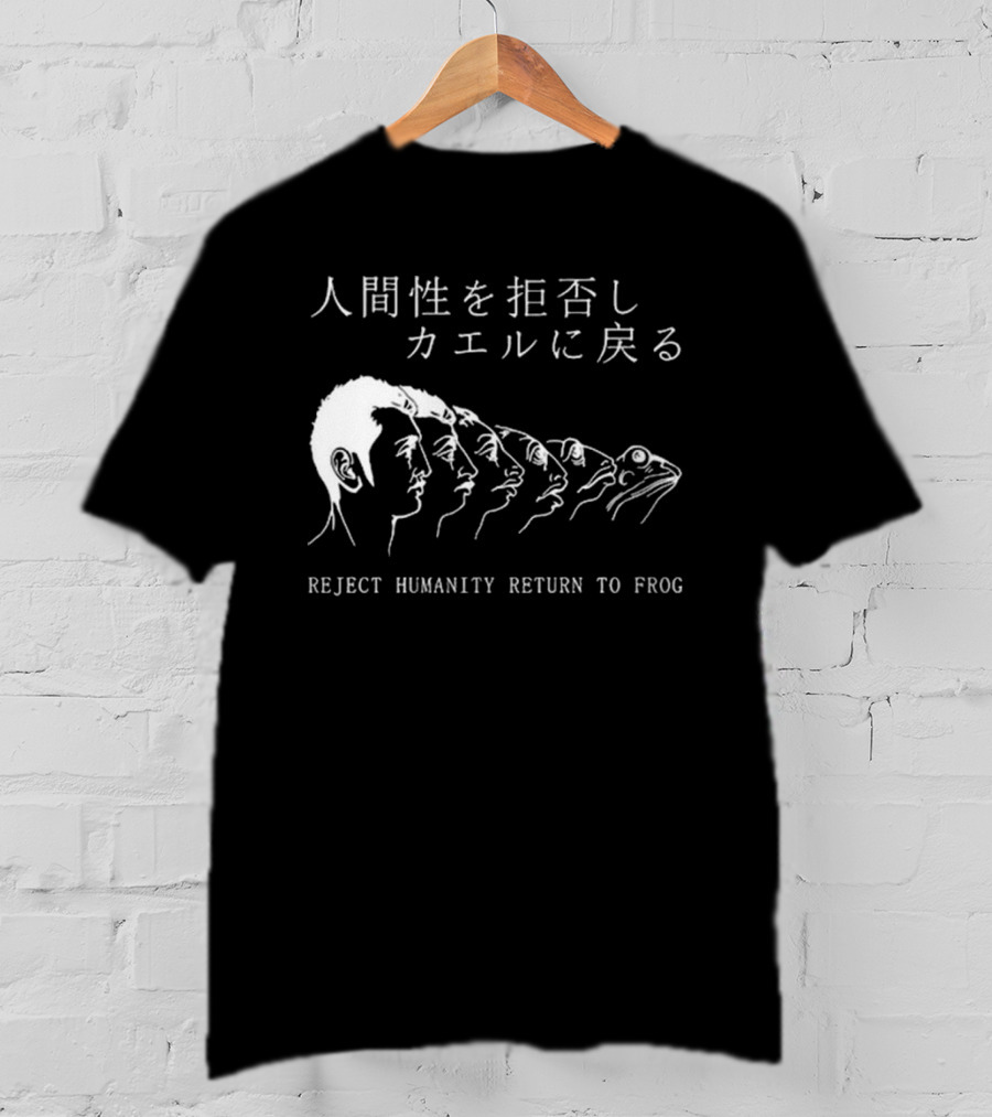 Reject Humanity Return To Frog Evolution Line Japan Influence T-Shirt