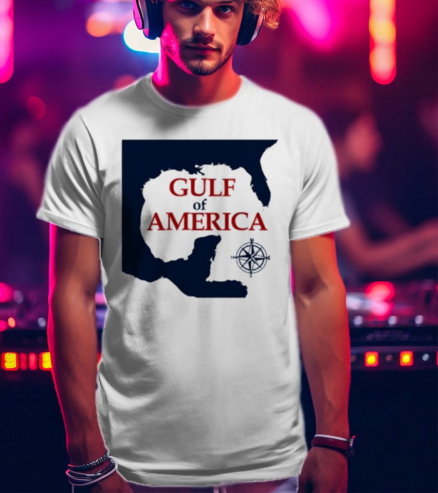 Gulf Of America Map Mark Kaye Compass T-Shirt