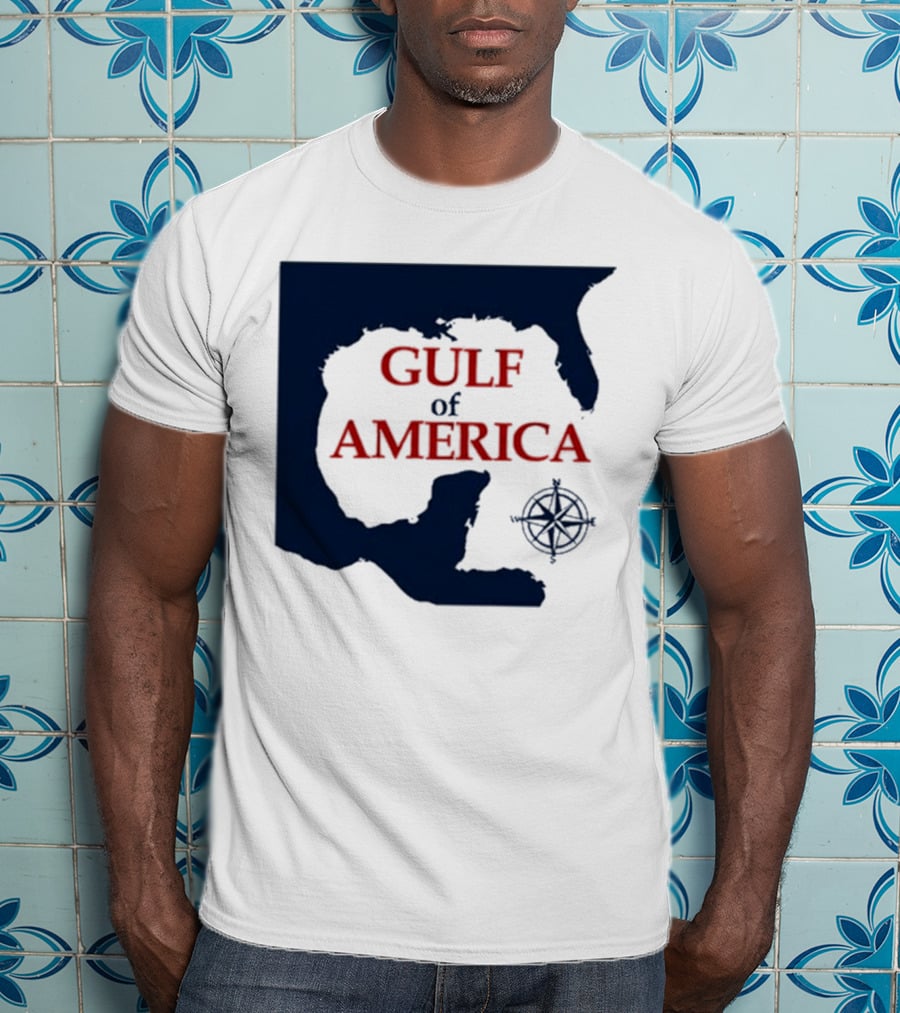 Gulf Of America Map Mark Kaye Compass T-Shirt