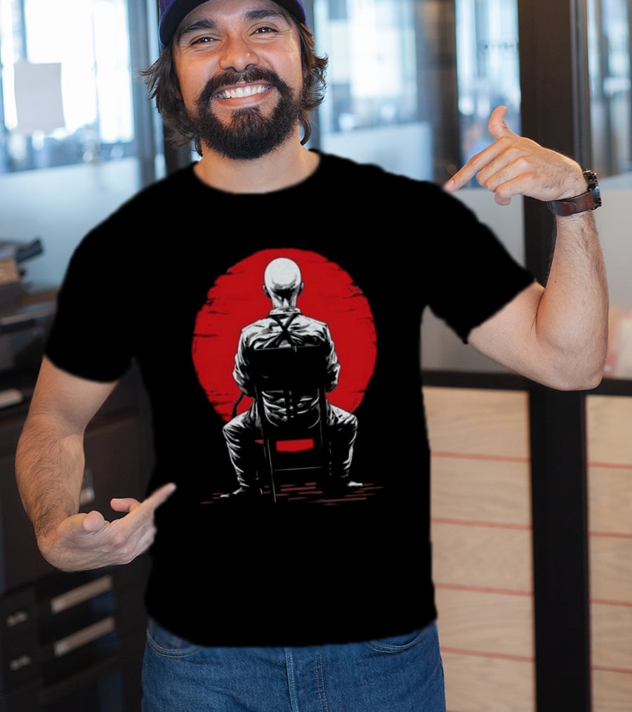 Renmakes Music Sucks Chair Against Red Circle T-Shirt