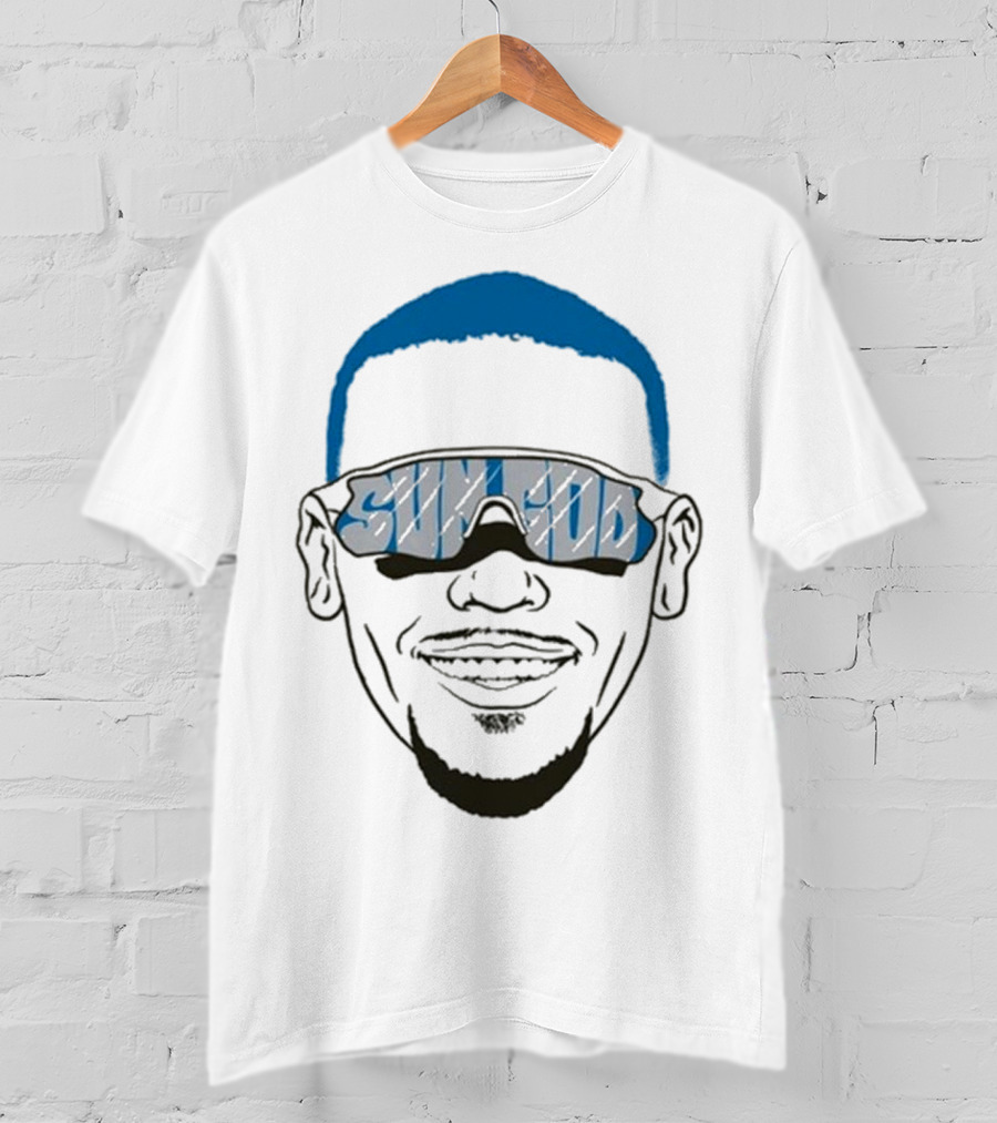 Sun God St Brown Head Sunglasses Smile T-Shirt