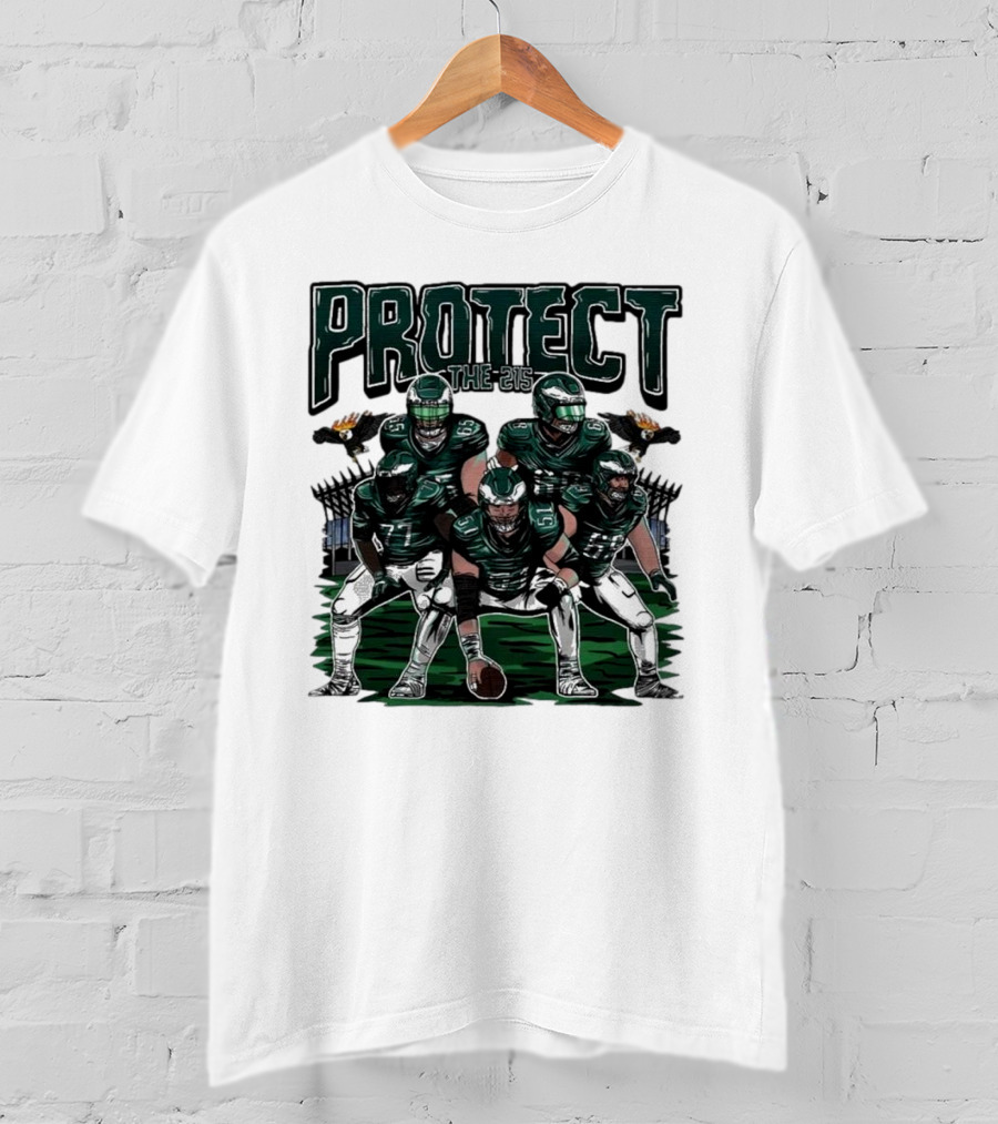 Eagles Protect The 215 Football Team Players And Mascot Elements T-Shirt