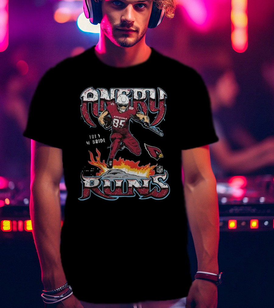 Trey McBride Arizona Angry Runs Cardinals NFL T-Shirt