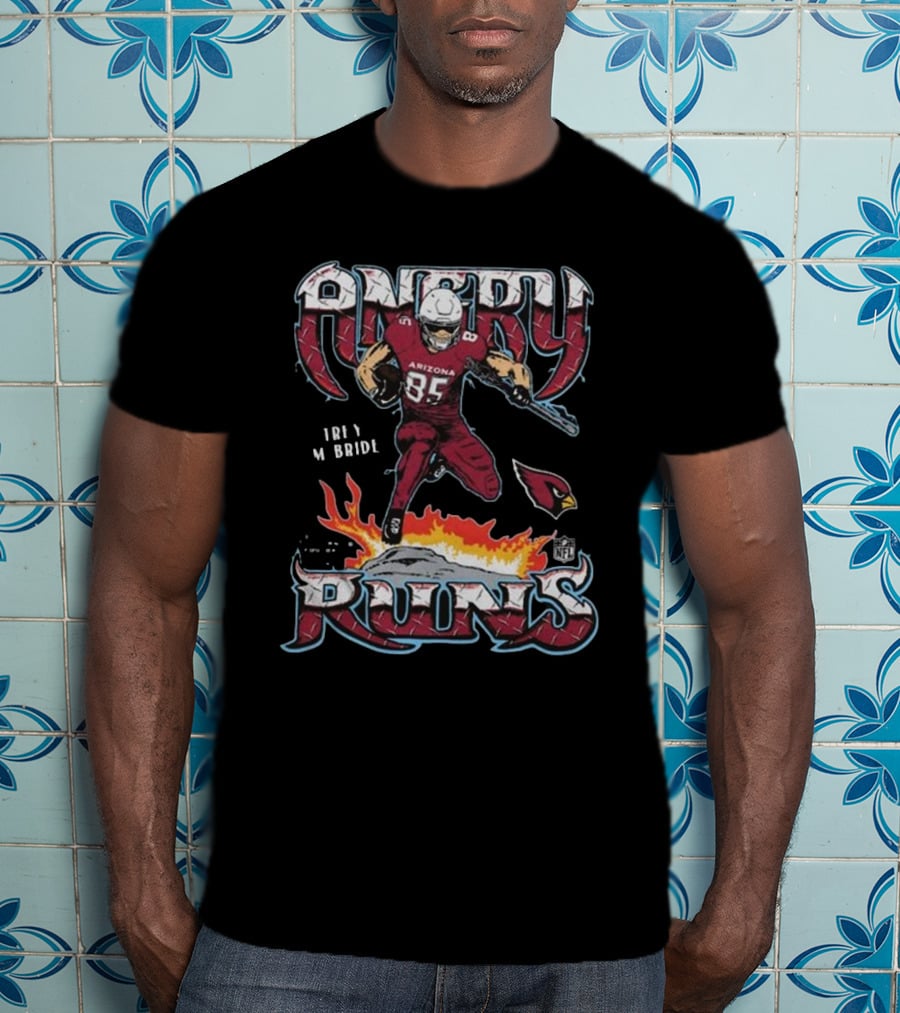 Trey McBride Arizona Angry Runs Cardinals NFL T-Shirt