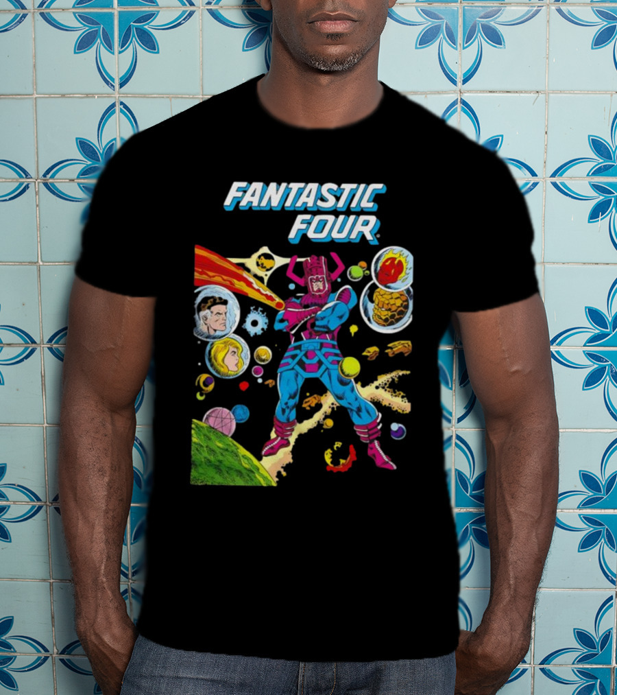 Fantastic Four Galactus Cosmic Adventure Comic T-Shirt