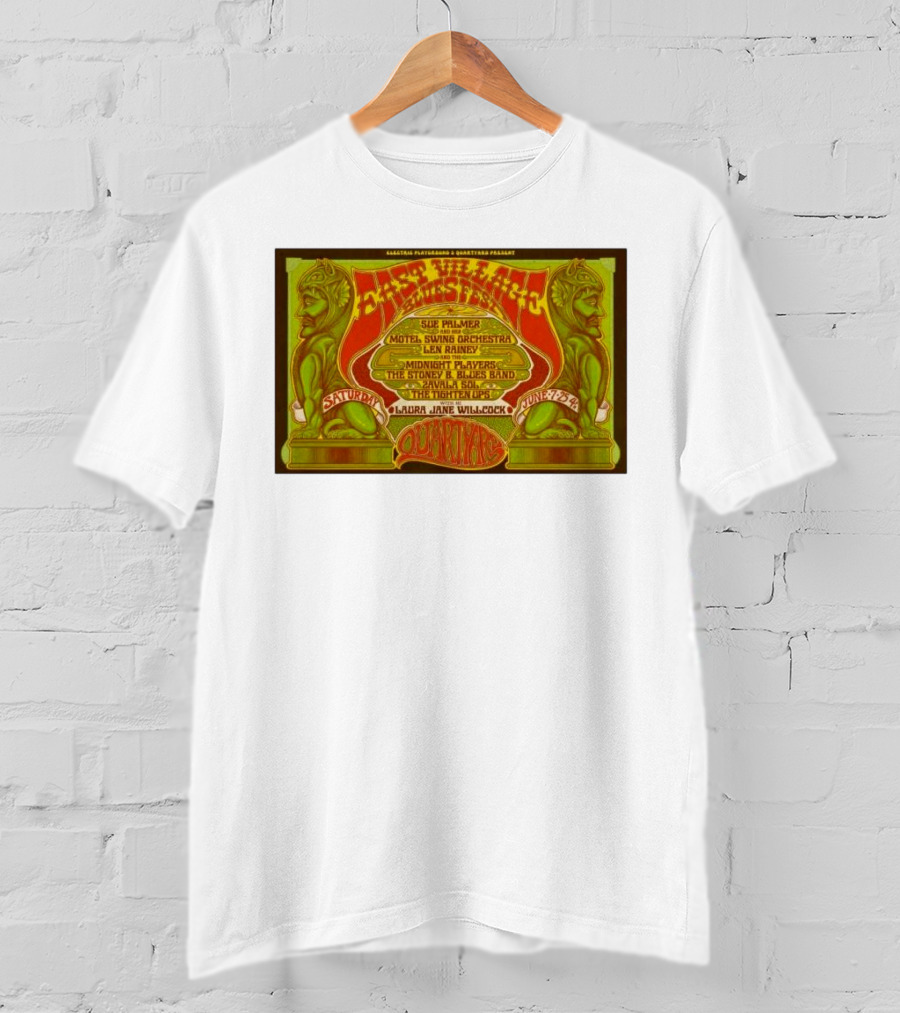 East Village Blues Festival Quartyard San Diego June 7 2025 Sue Palmer Motel Swing Orchestra Midnight Players Zivalva Soles T-Shirt
