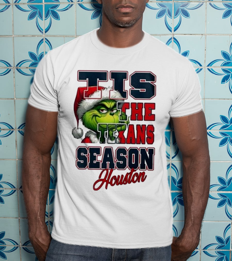 Houston Texans Merry Christmas The Grinch Tis The Texans Season T-Shirt