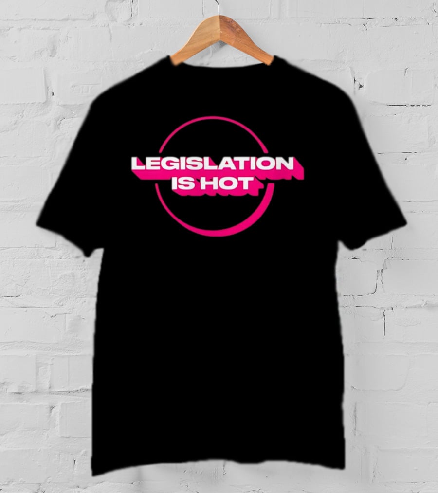 Legislation Is Hot Pink Neon Circle T-Shirt