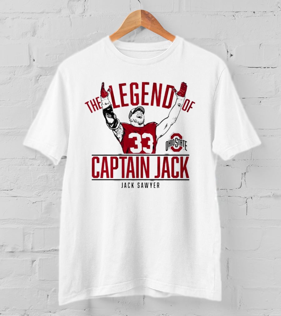 Ohio State Football The Legend Of Captain Jack Sawyer 33 Ohio State T-Shirt