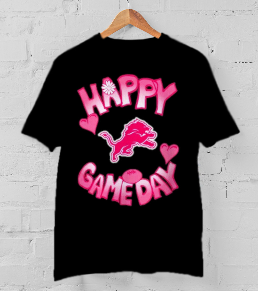 Happy Gameday Detroit Lions Valentine’s Day 2025 T-Shirt