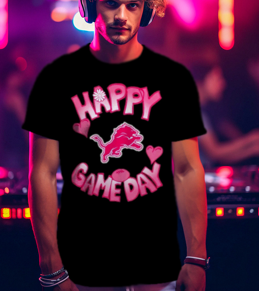 Happy Gameday Detroit Lions Valentine’s Day 2025 T-Shirt
