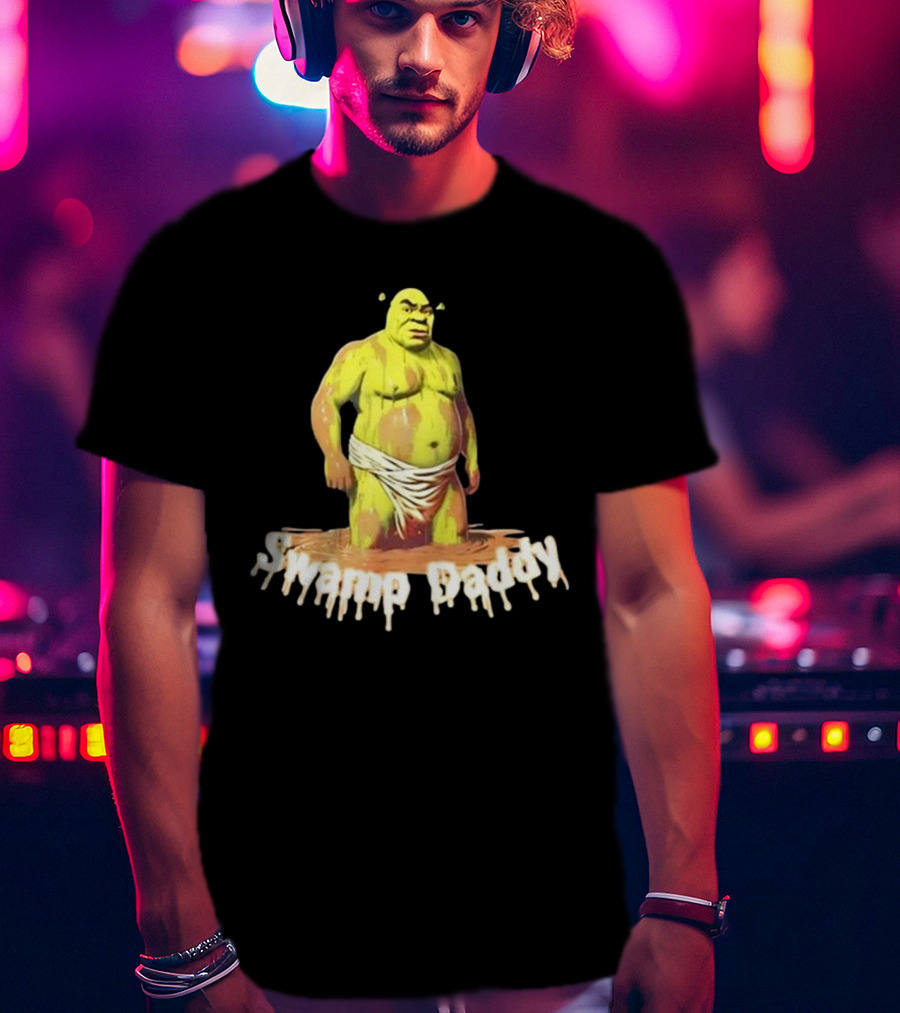 Unethical Threads Swamp Daddy Shrek Dripping Text Image T-Shirt