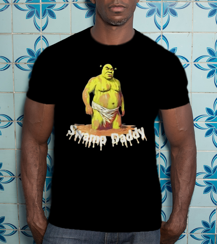 Unethical Threads Swamp Daddy Shrek Dripping Text Image T-Shirt