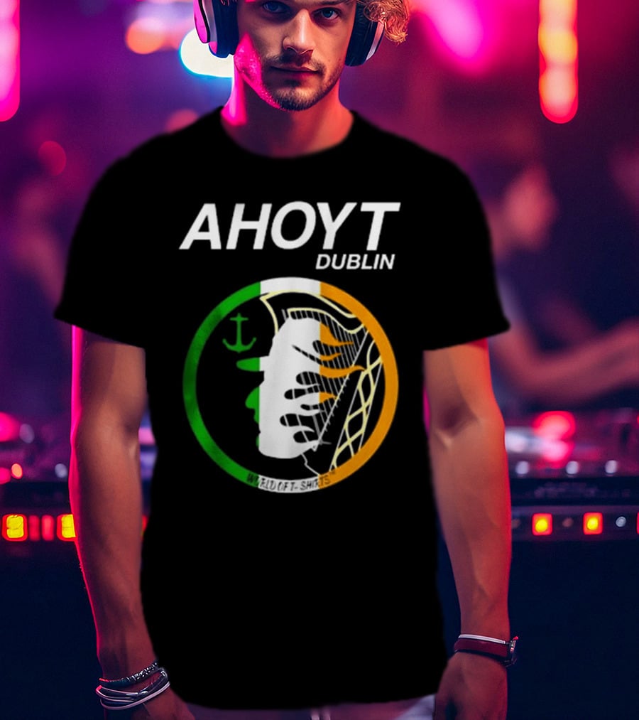 AHOYT Dublin Anchor Emblem Irish Tricolor T-Shirt