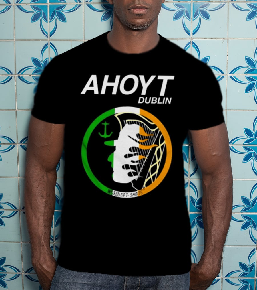 AHOYT Dublin Anchor Emblem Irish Tricolor T-Shirt