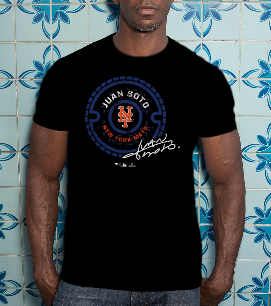 Juan Soto New York Mets MLB Logo Signature Players T-Shirt